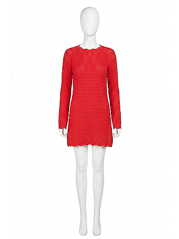 Ciao Lucia Faro Crochet Dress in Red (view 1)