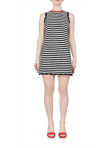Ciao Lucia Fasano Striped Crochet Mini Dress in Stripe (view 2)