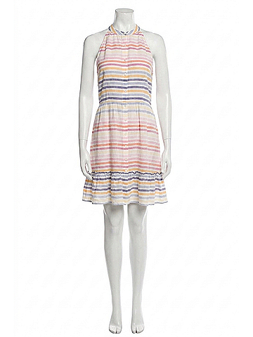 Banjanan Indigo Dress in Candy Stripe (view 1)