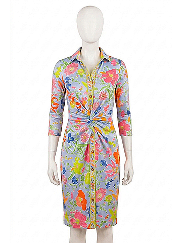 Gretchen Scott Designs Birds & Bees Twist & Shout Dress in Floral (view 1)