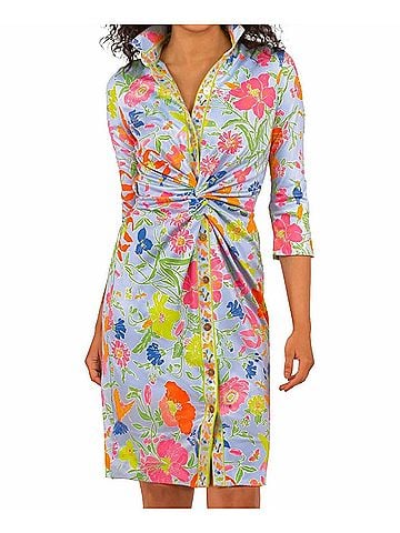 Gretchen Scott Designs Birds & Bees Twist & Shout Dress in Floral (view 2)