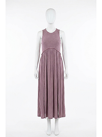 Pol Stone Washed Maxi Dress in Mauve (view 1)