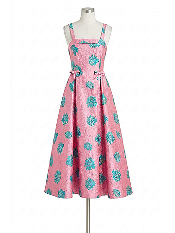 Lilly Pulitzer Rissy Midi Dress in Conch Shell Pink Jungle Flower Brocade (view 1)