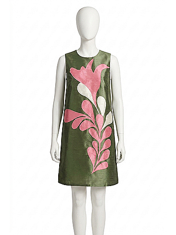 Frances Valentine Lilly Poly Dress in Green (view 1)