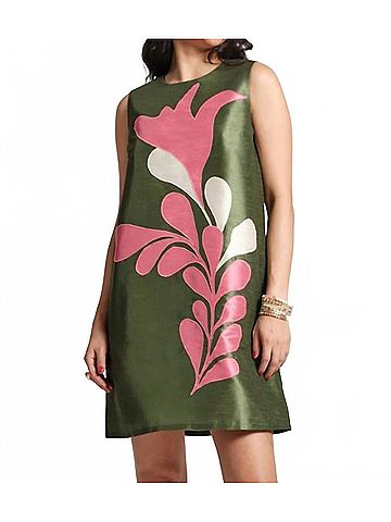 Frances Valentine Lilly Poly Dress in Green (view 2)