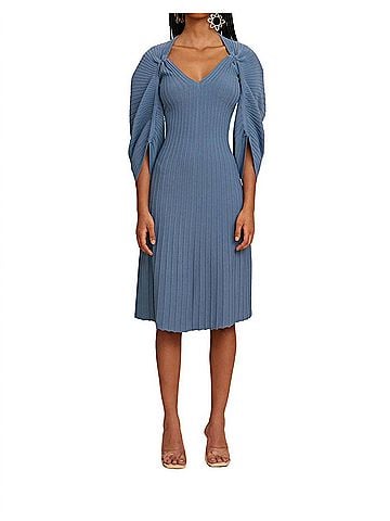 Cult Gaia Kaisa Knit Dress in Blue (view 2)