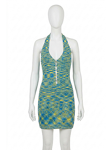 Nia Fabianna Knit Dress in Green (view 1)