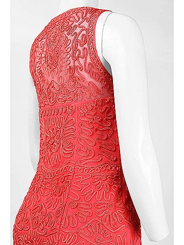 Sue Wong Soutache Embroidered Dress in Flame (view 2)