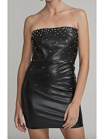 Generation Love Pearl Vegan Dress in Black (view 2)
