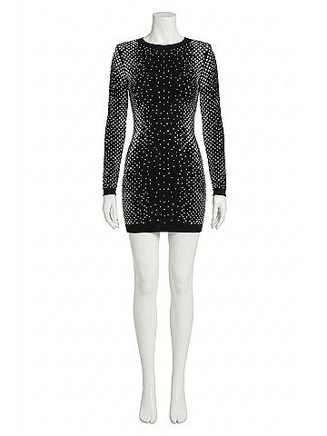 retrofête Velma Sweater Dress in Black (view 1)