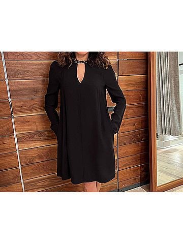 Zimmermann Chain Embellished Dress in Black (view 2)