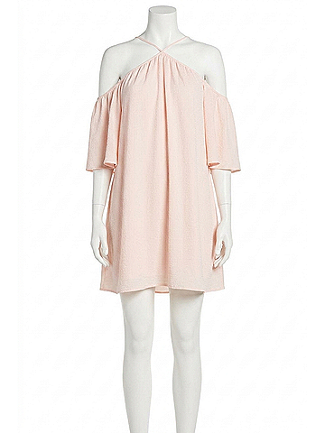 Show Me Your Mumu Lindsay Halter Dress in Speckle Dots Pink (view 1)