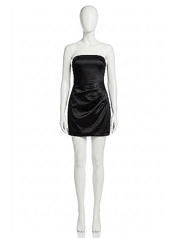 Nookie Virtue Satin Mini Dress in Black (view 1)