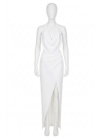 Nookie Amore Haltergown Dress in Ivory (view 1)