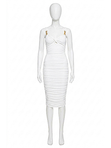 Nookie Fortune Midi Dress in White (view 1)