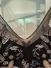 MARCHESA notte Floral Black Silver Cocktail Dress Size 12 - photo 8