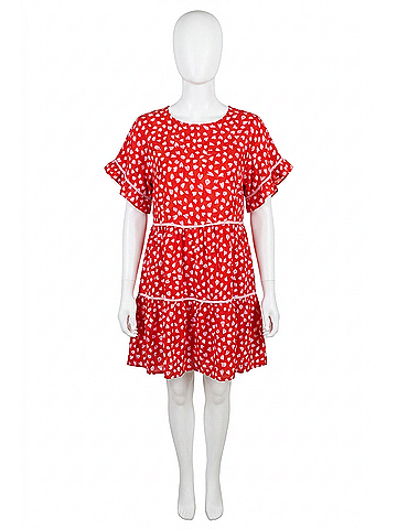 Joy Joy Red Heart Dress in Red (view 1)