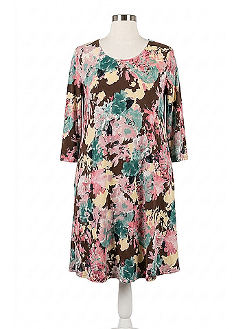 Dear Scarlett Lizzy Dress in Mocha/Mauve (view 1)