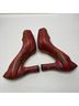 John Fluevog 100% Leather Red Heels Size 8 1/2 - photo 7