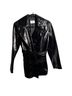 Roar 100% Leather Black Trenchcoat Size S - photo 1