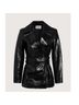 Roar 100% Leather Black Trenchcoat Size S - photo 4