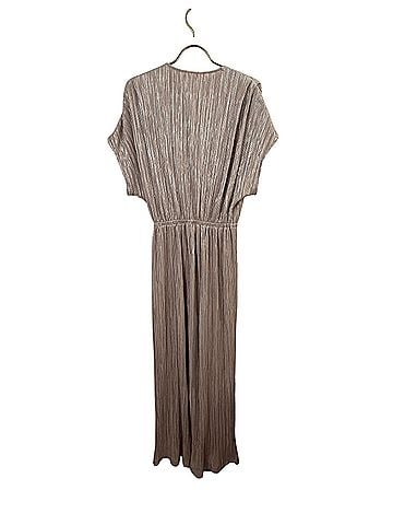 Porridge Pleated Metallic Jumpsuit (view 2)
