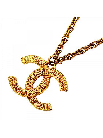 Chanel Chanel Necklace, Coco Mark, GP Plated Gold, Women's (view 1)