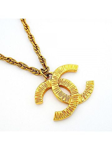 Chanel Chanel Necklace, Coco Mark, GP Plated Gold, Women's (view 2)