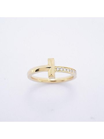Tiffany & Co. Tiffany & Co. T One Ring, 18K Yellow Gold, 0.08ct Diamond (Women's) (view 2)