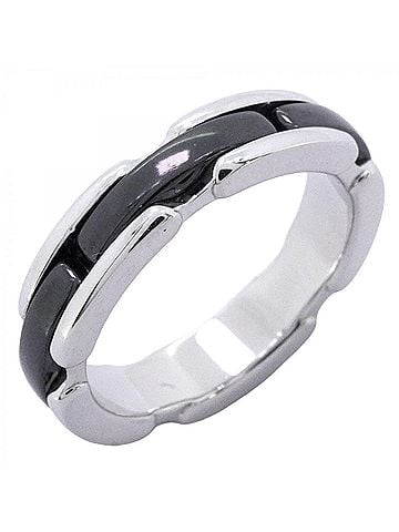 Chanel Chanel Ultra Collection Ring, 18K White Gold, Ceramic, Black, Women's (view 1)