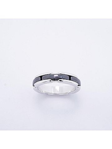 Chanel Chanel Ultra Collection Ring, 18K White Gold, Ceramic, Black, Women's (view 2)