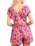 Very J 100% Polyester Floral Pink Romper Size L - photo 2