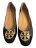 Tory Burch 100% Leather Black Flats Size 9 1/2 - photo 1