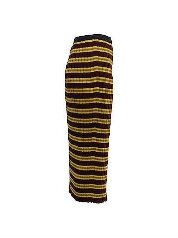 MARNI Marni Striped Ribbed-Knit Midi Skirt in Multicolor Cotton (view 2)