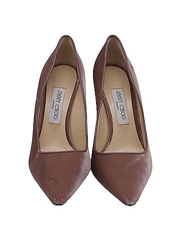 Jimmy Choo  Jimmy Choo Pointed-Toe Pumps in Brown Velvet (view 2)