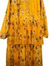 ANNAH HARIRI 100% Polyester Floral Yellow Cocktail Dress Size 22 - photo 5