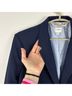 J.Crew 40% Wool 29% Polyester 28% Viscose 3% Elastane 100% Polyester Solid Blue Wool Blazer Size 22 - photo 4