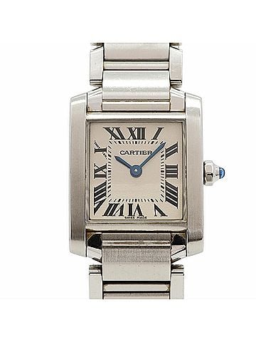 Cartier Cartier Tank Française SM W51008Q3 Ivory Dial Women's Watch (view 1)