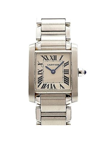 Cartier Cartier Tank Française SM W51008Q3 Ivory Dial Women's Watch (view 1)