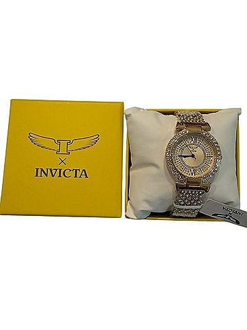 Invicta Wildflower Gold Crystal 34mm Watch (view 2)