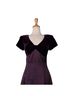 Michaelangelo Solid Purple Cocktail Dress Size 8 - photo 2