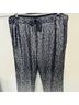 Johnny Was 100% Polyester 55% Cotton 45% Modal Black Silver Casual Pants Size L - photo 3