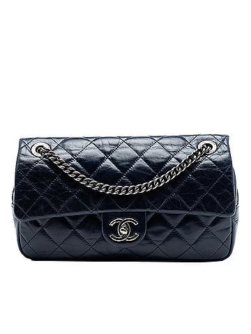 Chanel Medium Quilted Glazed Calfskin Duo Color Flap (view 1)