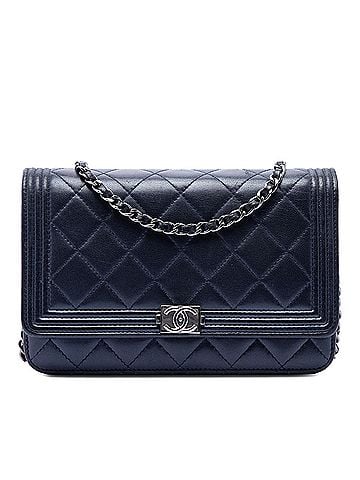 Chanel Quilted Lambskin Boy Wallet On Chain (view 1)