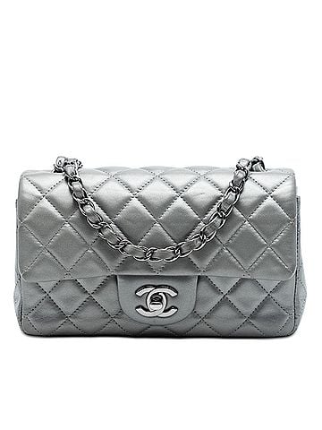 Chanel Mini Rectangular Classic Metallic Lambskin Single Flap (view 1)