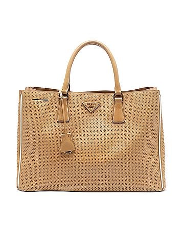 Prada Large Perforated Saffiano Lux Galleria Zip Tote (view 1)