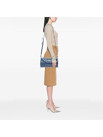Balenciaga Lambskin Motocross Giant 12 Envelope Clutch With Strap (view 2)