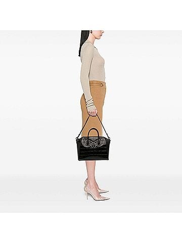 Givenchy Medium Croc Embossed Leather Antigona Satchel (view 2)