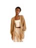 Aritzia 100% Merino 98% Wool 1% Elastane 1% Nylon Tan Cardigan Size XXS - photo 1