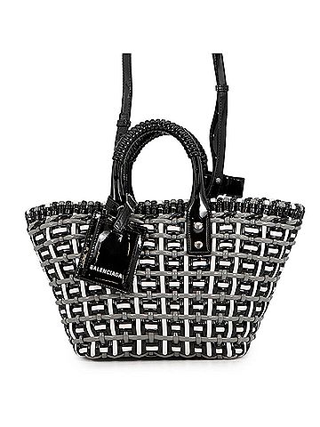 Balenciaga Balenciaga Bistro Basket Bag XS Patent Leather Handbag 671342 BALENCIAGA 2-way Shoulder Black (view 1)